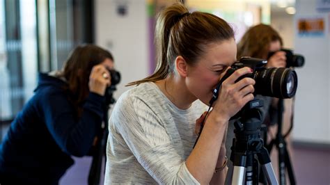 Photography students in a classroom