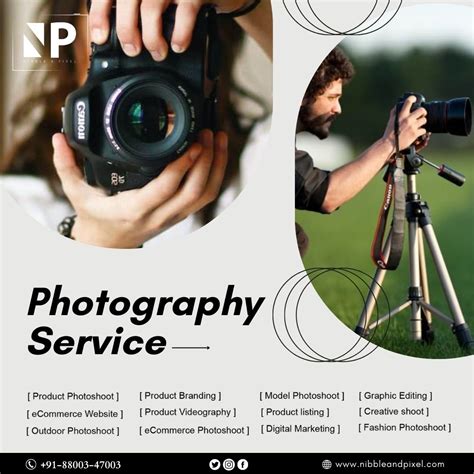 Photography services pricing example