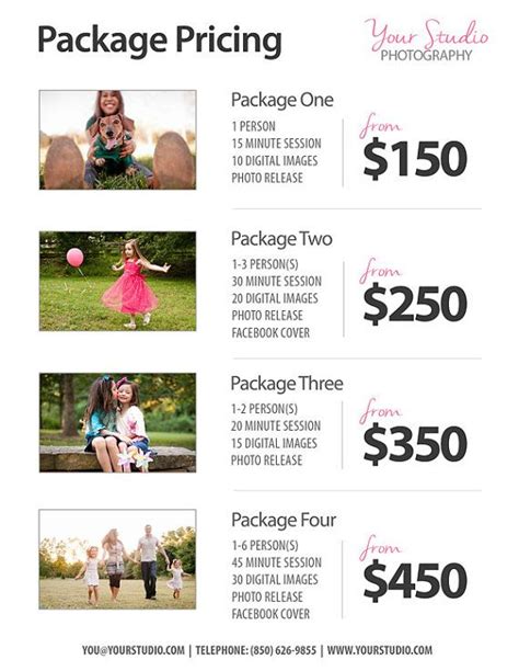 photoshoot packages example