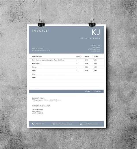 Photoshop Invoice Template