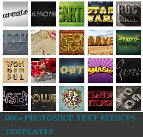 Photoshop Text Effects Templates