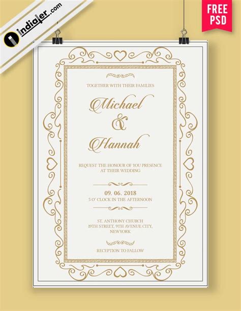 Photoshop Wedding Invitation Templates Free