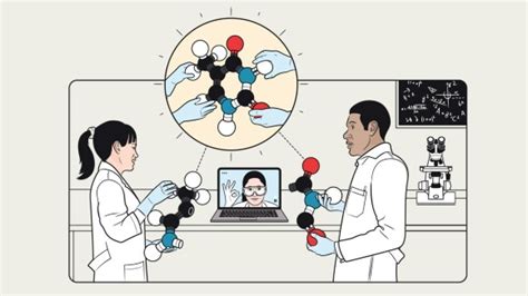 Physical scientists collaborating