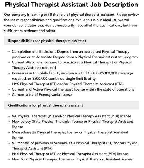 Physical Therapist Assistant Research Education Jobs