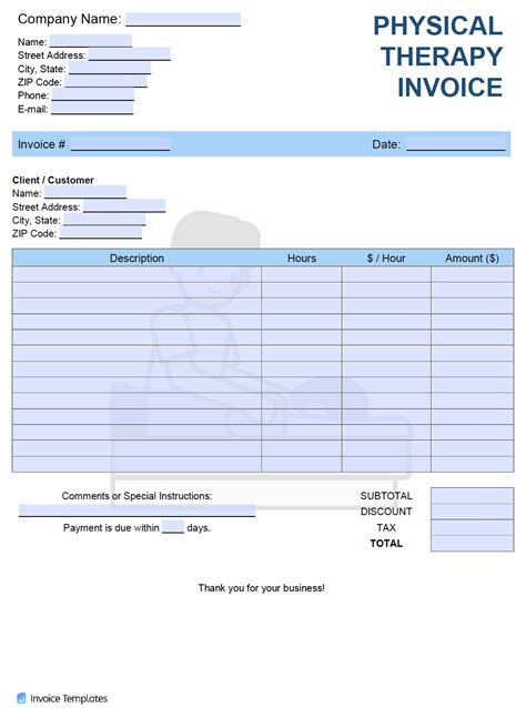 Physical Therapy Billing Form Template