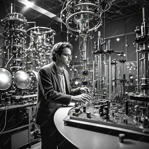 Physicist conducting experiment