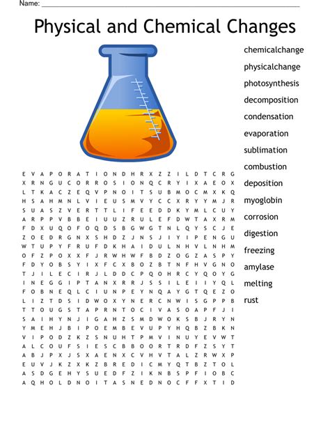 Physics Chemistry Word Search