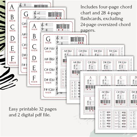 Piano chord progression flashcards