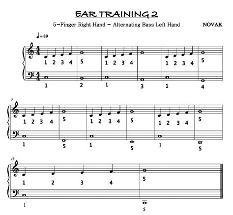 Piano Exercise Sheets for Beginners