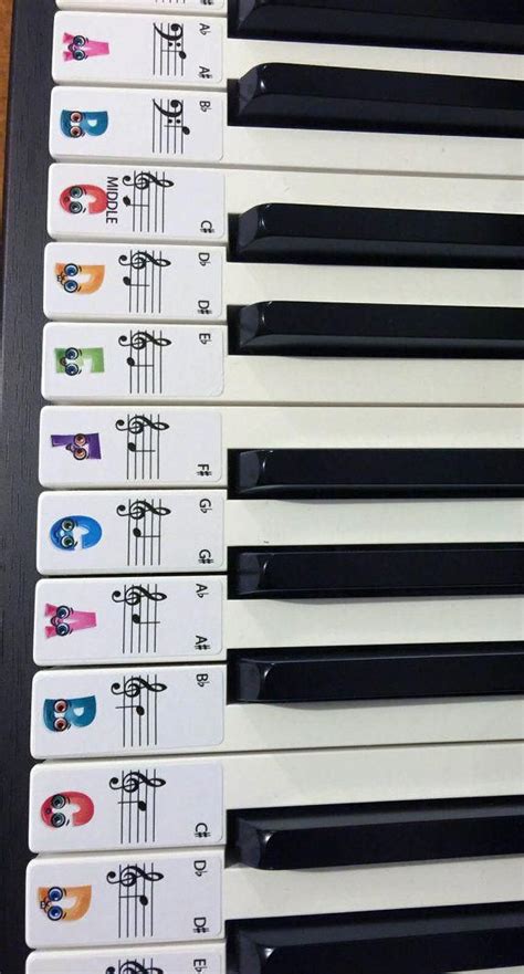 Piano Key Labels for Easy Learning