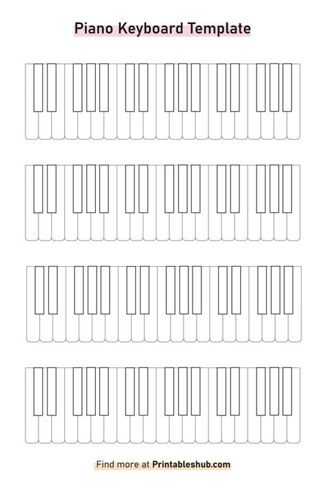 Printable Piano Keyboard Templates