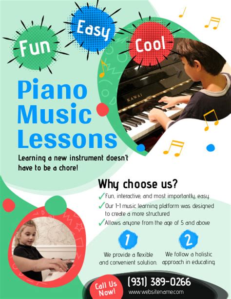 Piano Lesson Flyer Design