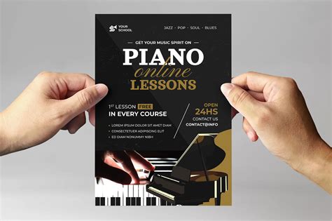 Piano Lesson Flyer Template Design