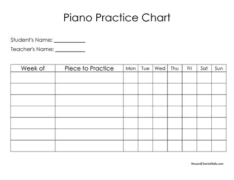 Piano Practice Sheets for Kids