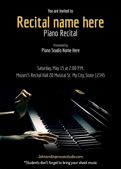 Piano Recital Template 6