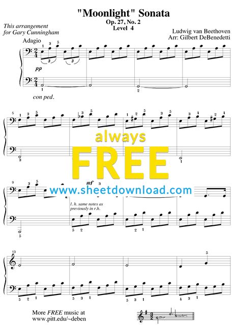 Piano sheet music pdf