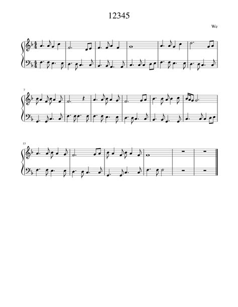 Piano sheet music template