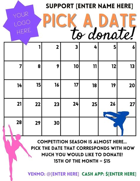 Pick A Date Calendar Fundraiser Tips