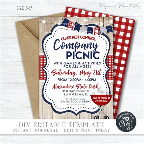 Picnic Invitation Templates