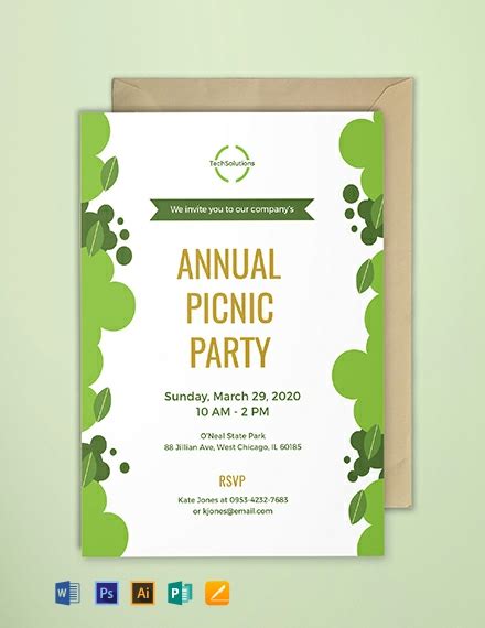 Types of Picnic Invitation Templates