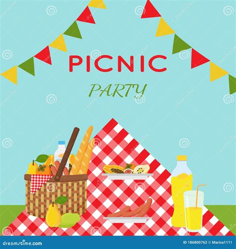 Picnic Template Summer Garden