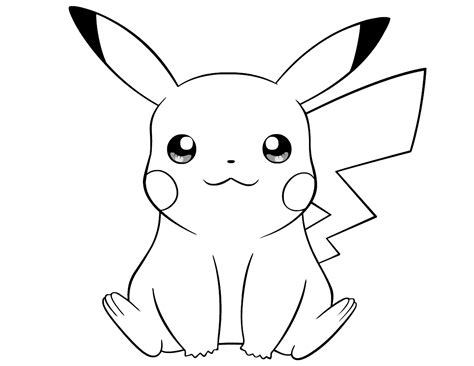 Pikachu Coloring Page 1