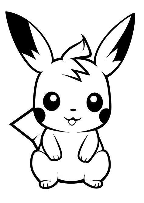 Pikachu Coloring Page 6