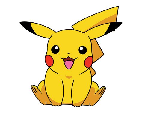 Pikachu face template with yellow skin