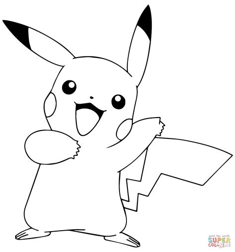 Pikachu Printable Coloring Pages