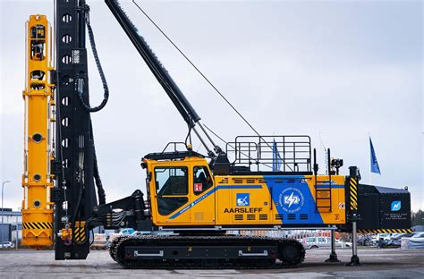 Pile driver operator working on a construction site