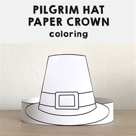 Brown Pilgrim Hat Template