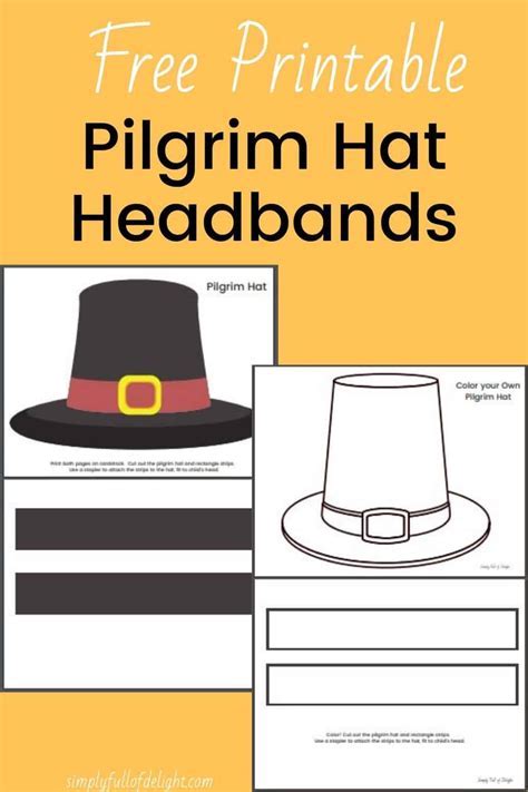 Pilgrim Hat Template Materials