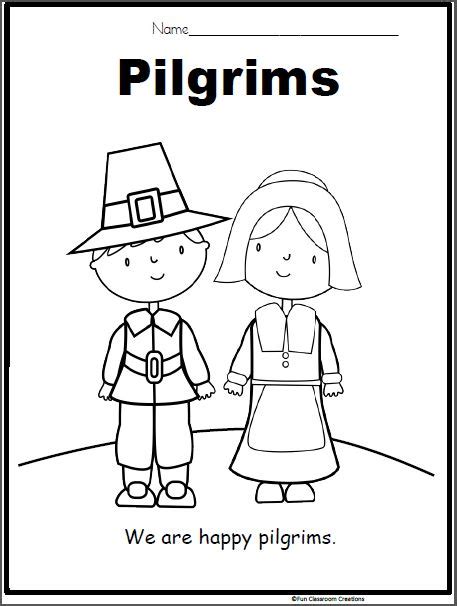 Pilgrim Template for Kids