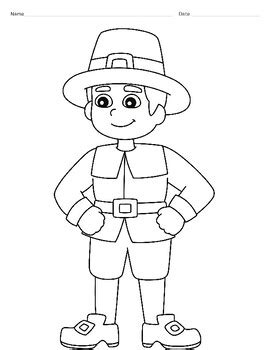 Pilgrim Template for Kids