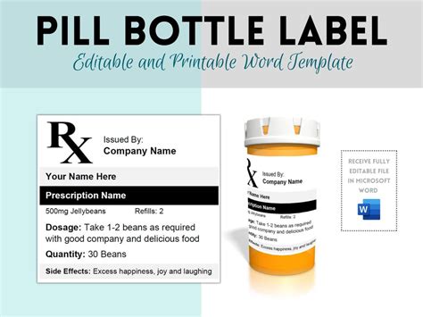 Pill Bottle Label Template Designs