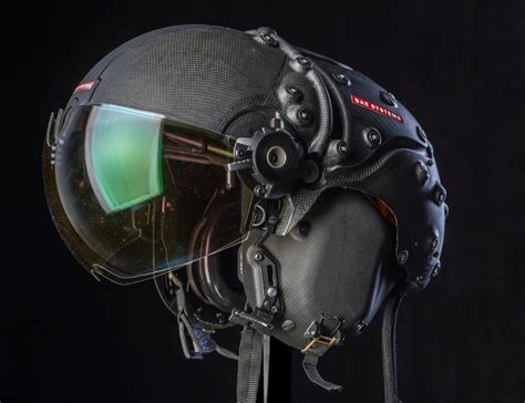 Pilot helmet with microphone