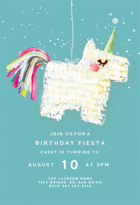 Piñata Invitation Template