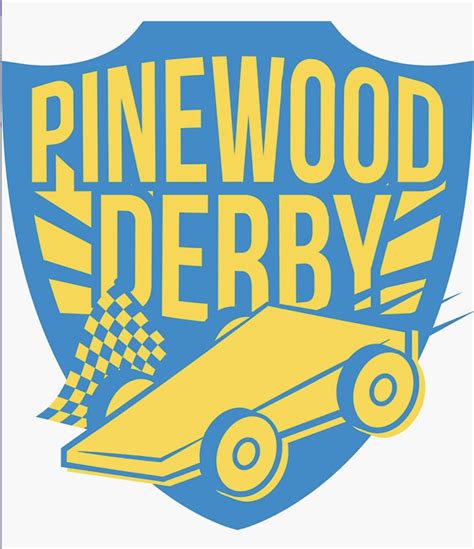 Pinewood Derby cars racing on a track