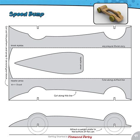 Pre-Made Pinewood Derby Template