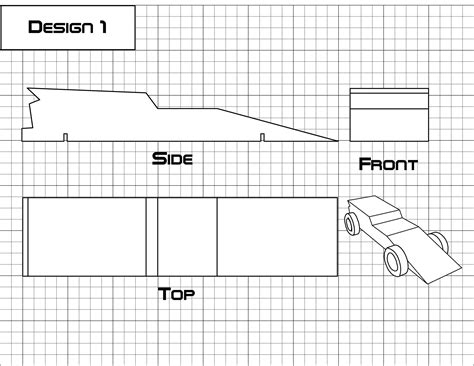 Pinewood Derby Truck Template Design 1