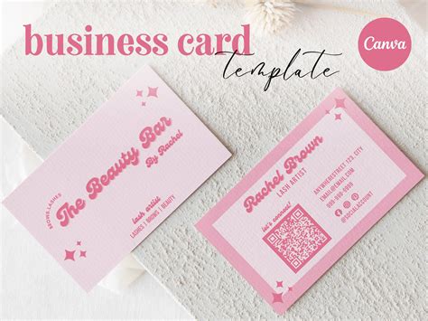 Pink Business Card Template 1