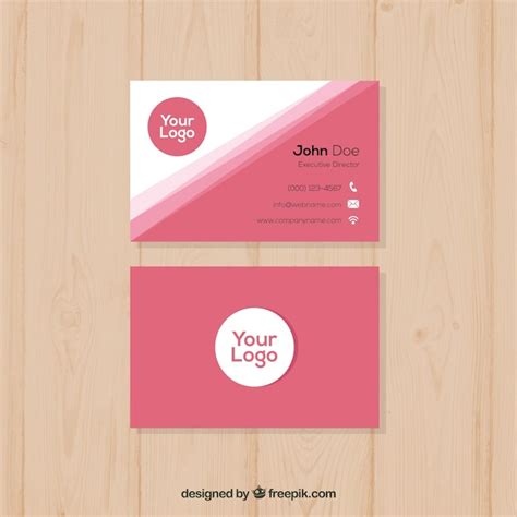 Pink Business Card Template 3