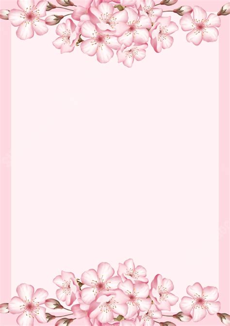 Pink Cherry Blossom Template