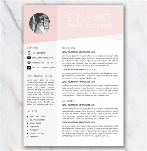 Pink Modern Resume Template