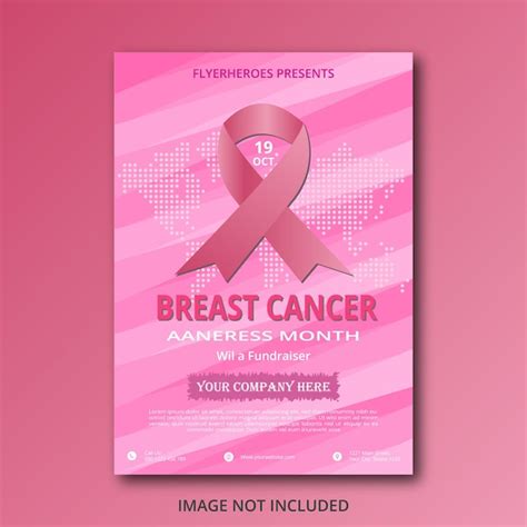 Pink Ribbon Flyer Template