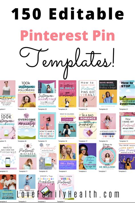 Pinterest pin template