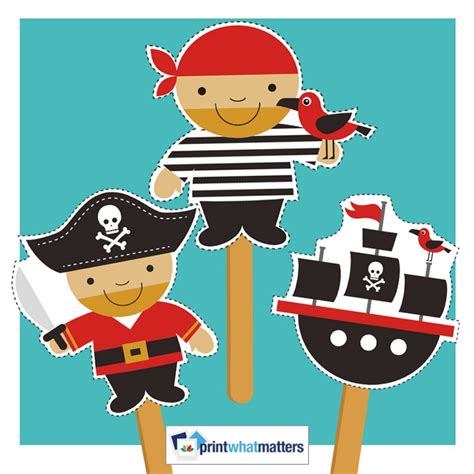 Pirate Adventure Puppet Printable