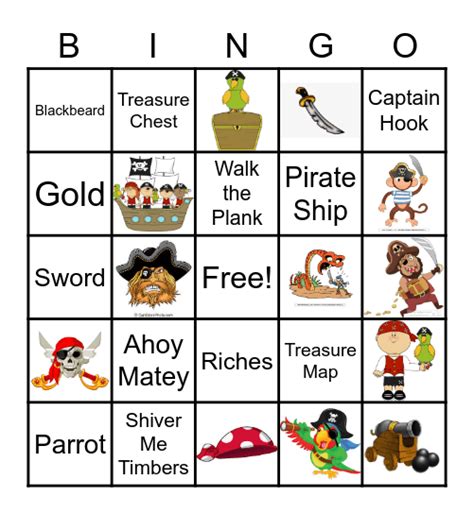 Pirate Bingo Caller List