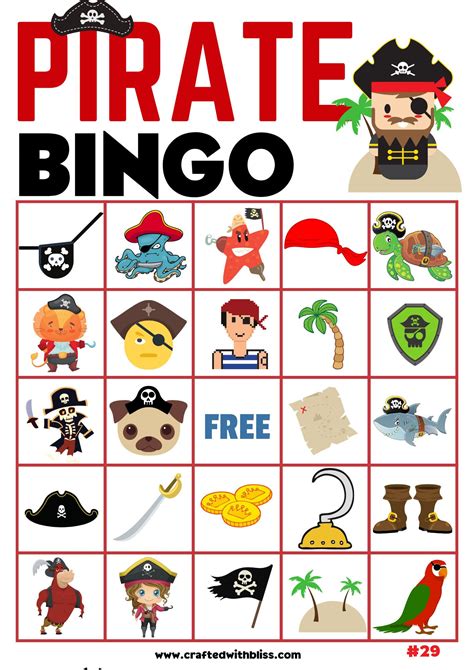 Pirate Bingo Kids Activity