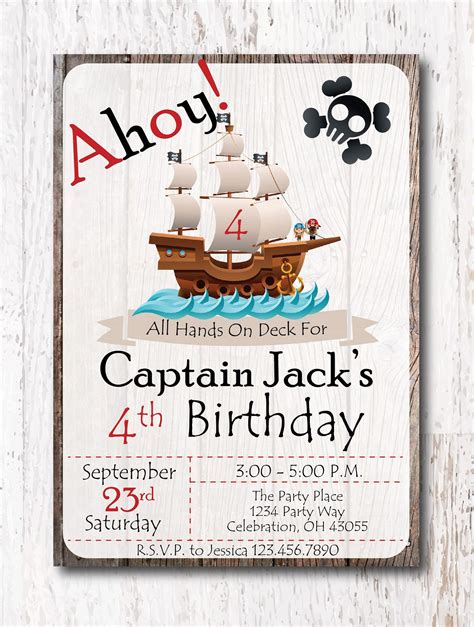 Pirate Invitation Template